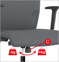 Gecertificeerd tot 160 kgr.  Comfortable en veilig werken.