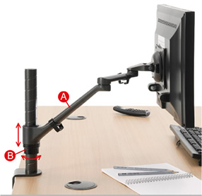 Enkele monitorarmen LIBERTY